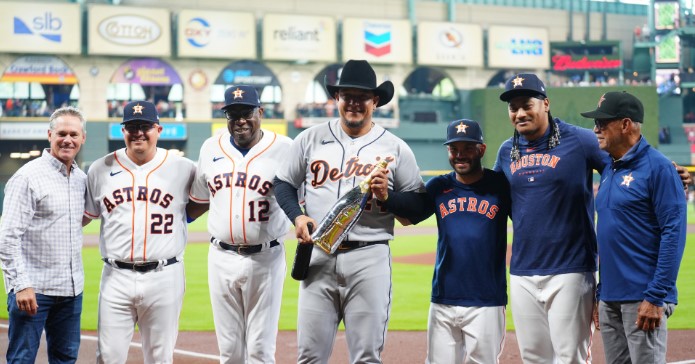 Miguel Cabrera fue homenajeado por los Astros de Houston en el Minute Maid Park