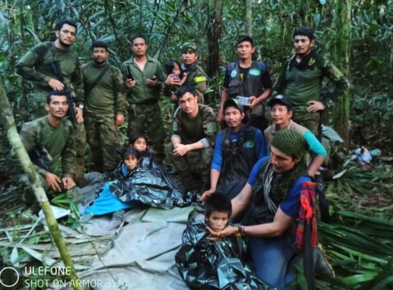 Operación Esperanza logra felizmente la aparición con vida de los cuatro niños perdidos en selva del Guaviare durante 40 días