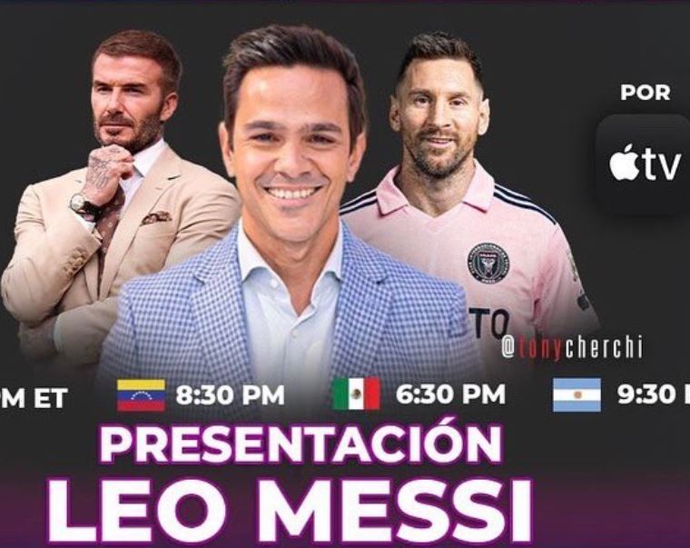 Venezolano conducirá la presentación oficial de Lionel Messi con el Inter de Miami