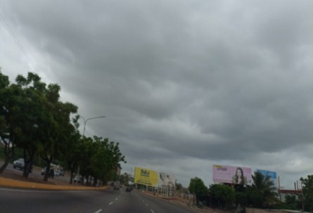 Zona de convergencia intertropical muy activa por desplazamiento de la onda tropical 20: Nubosidad y lluvias en gran parte del país