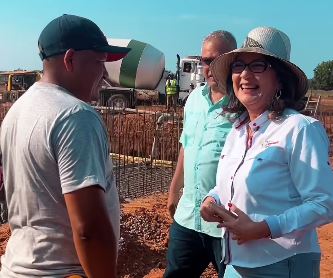 Adelantan trabajos de construcción del Parque Monumental Ana María Campos