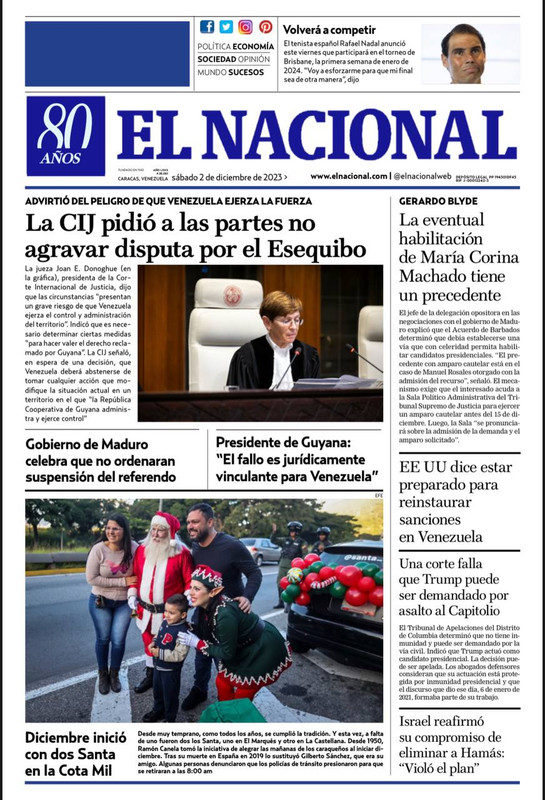 Titulares de la prensa nacional para este 2 de diciembre  