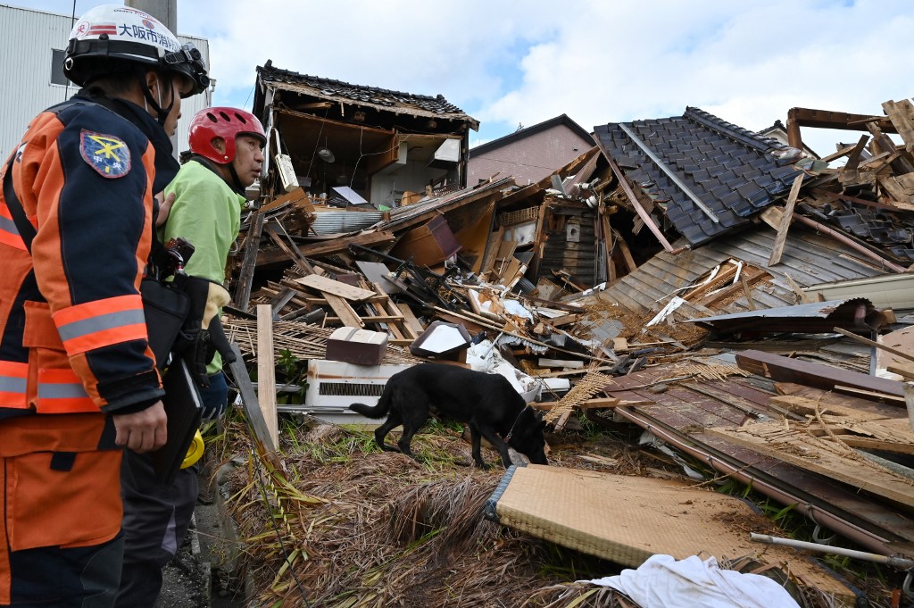 Perro rescató a una anciana atrapada en una casa tras el sismo en Japón (Imágenes de la tragedia)