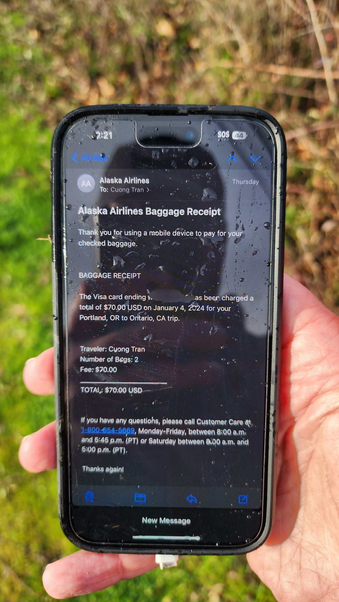 Un iPhone que cayó del avión de Alaska Airlines fue hallado 