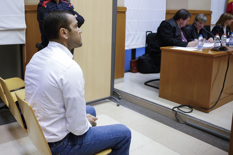 Dani Alves declara en la última sesión de su juicio. Foto: Mundo Deportivo 