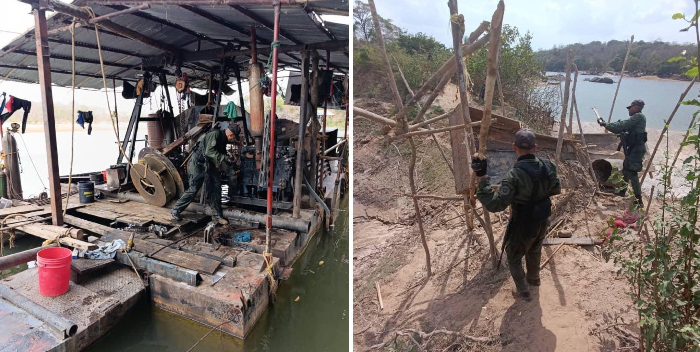 FANB destruyó ocho minas ilegales en el estado Amazonas