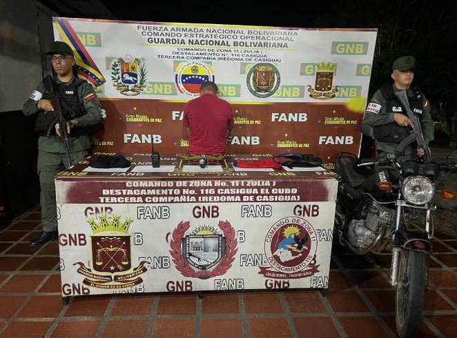 GNB lo capturó con una granada fragmentaria en zona limítrofe con Colombia