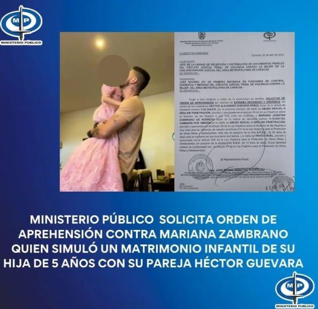 Emiten orden de aprehensión contra mujer por simular un matrimonio entre su hija de 5 años y su pareja actual