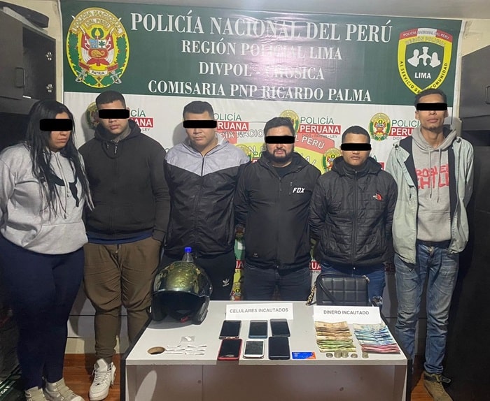 Duro golpe a peligrosa mafia colombiana de prestamistas en Perú: Capturaron a cuatro venezolanos miembros de 