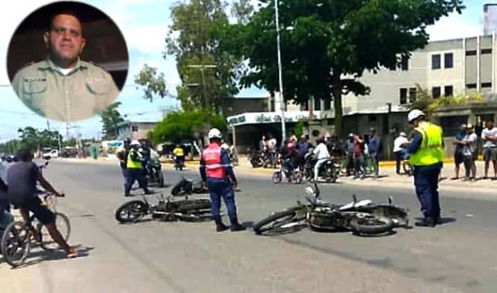 Un Policabimas muerto y dos heridos tras colisión de varias motos