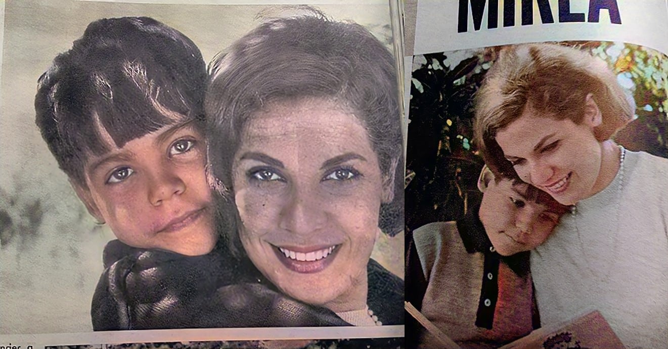 Un bello recuerdo de Mirla Castellanos con su hijo