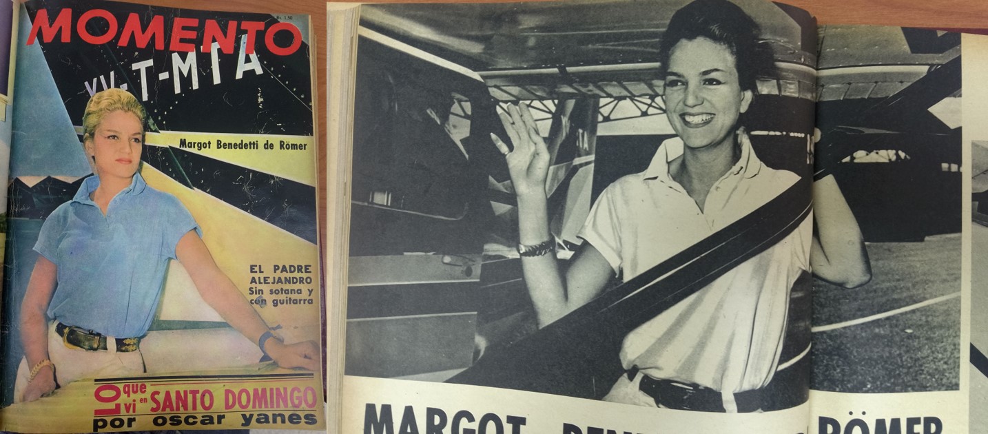 Margot Benedetti de Römer … pescó un tiburón, fue piloto de avionetas y artista genial