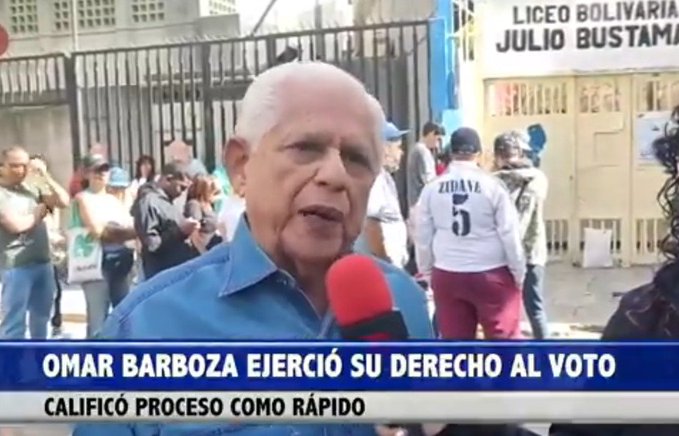 En toda Venezuela el pueblo ha salido a votar pacíficamente: Omar Barboza