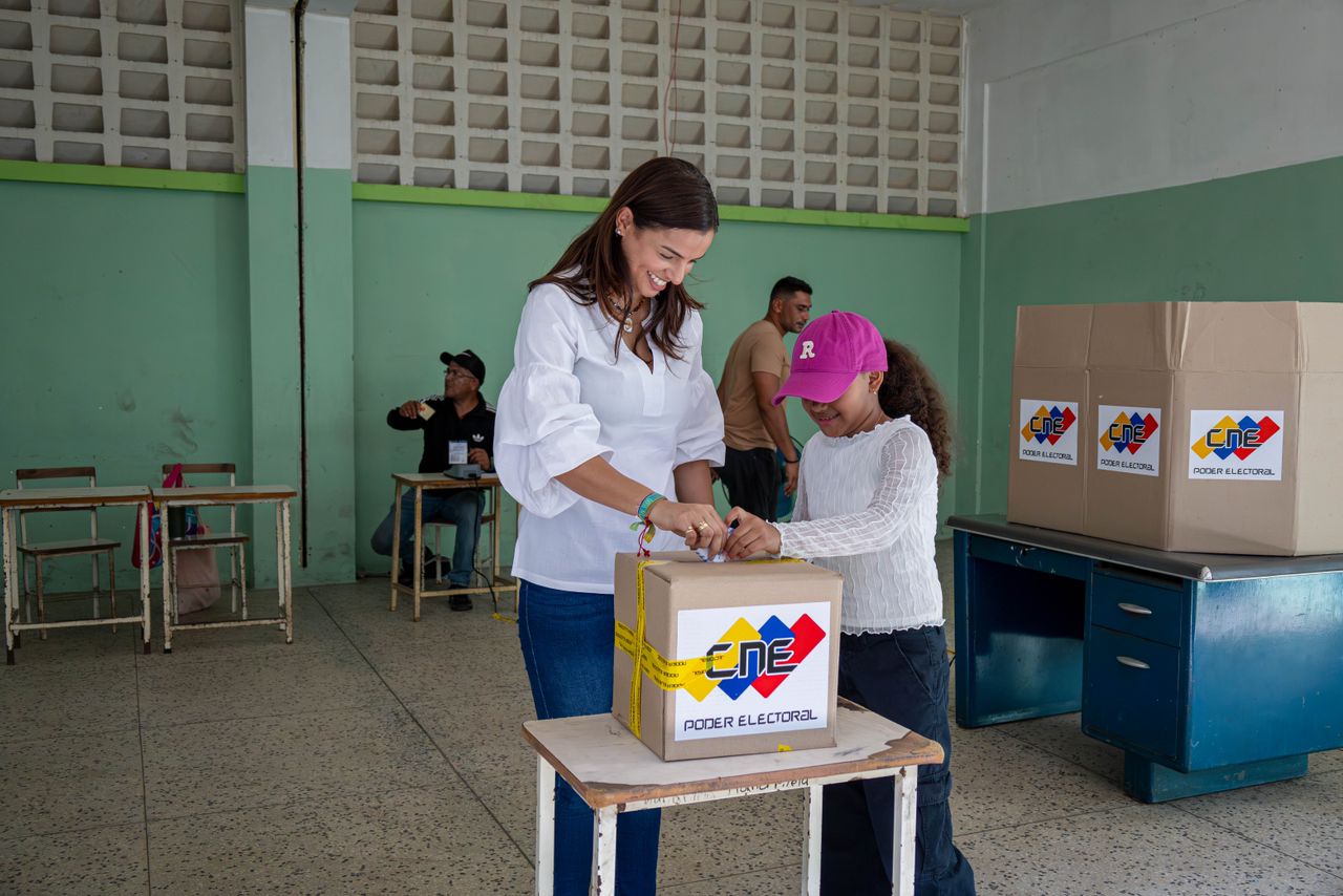 Vanessa Linares de Ramírez tras ejercer el derecho al voto: 