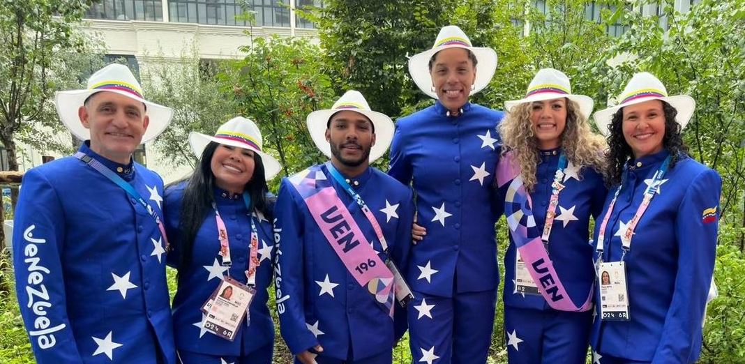 Atletas venezolanos mostraron su alegría antes de la inauguración de París 2024