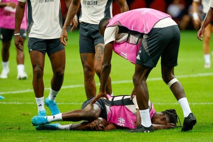 Preocupación por Eduardo Camavinga: Sufrió fuerte golpe en el entrenamiento del Real Madrid