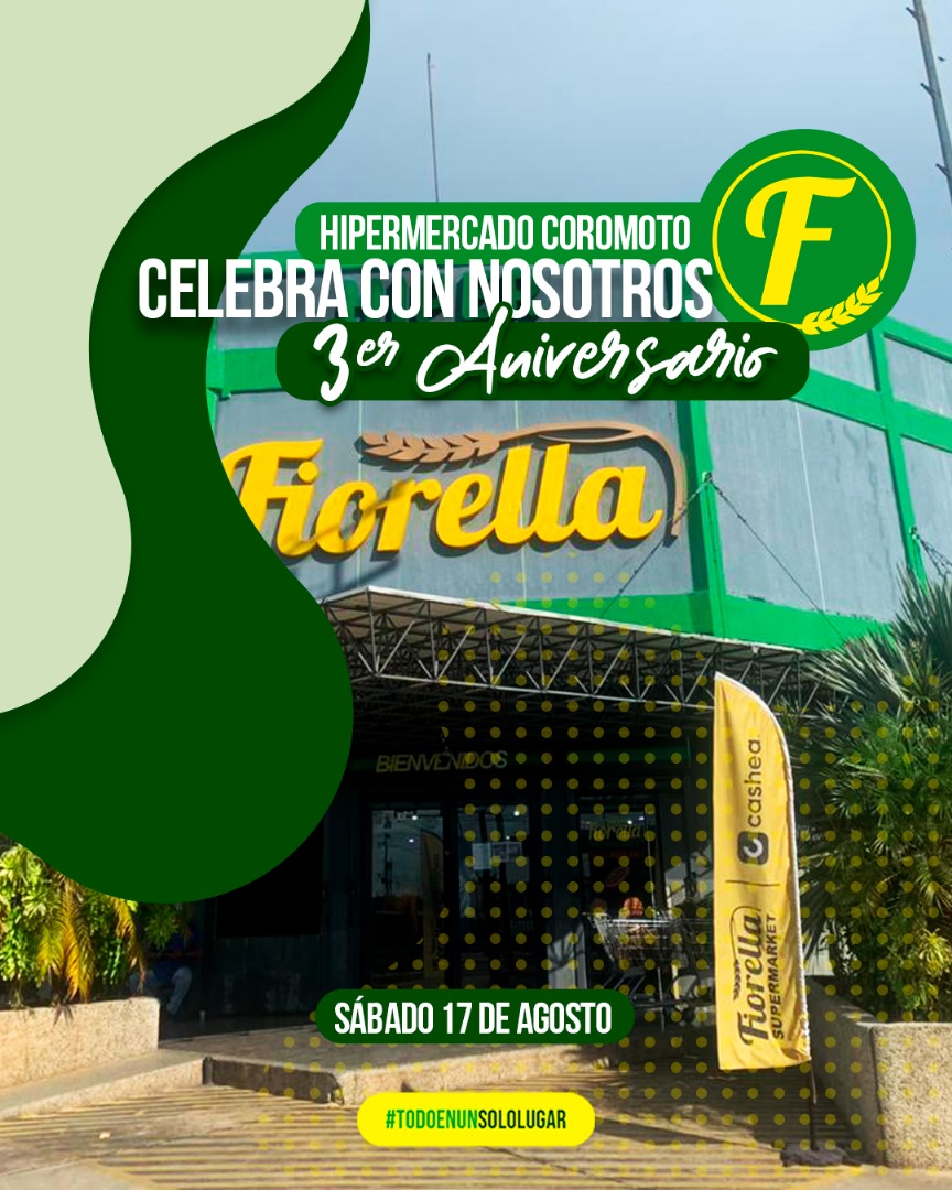 Fiorella Supermarket lanza los PUNTOS VERDES en el 3er Aniversario de La Coromoto + ofertas + jornada social