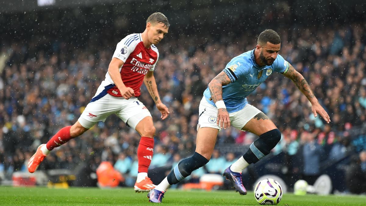 Manchester City rescató un empate sobre el final ante el Arsenal