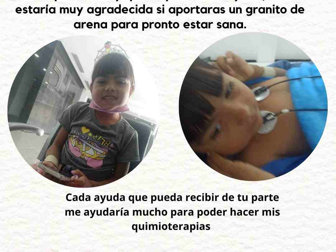 Niña de 5 años tiene cáncer de riñón y necesita ayuda