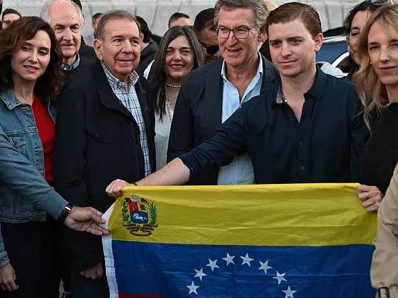 Edmundo González se unió a la concentración de venezolanos en Madrid