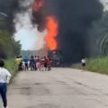 Se incendió una gandola en el municipio Jesús María Semprúm: Investigan causas del siniestro