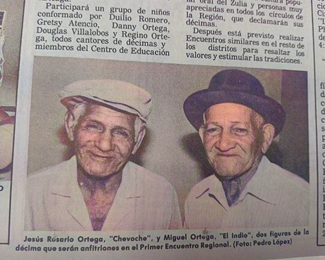 Indio Miguel y Chevoche los mas grandes cultores de Santa Rosa de Agua