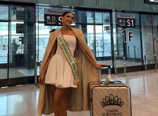 Sakra Guerrero llegó a Japón para competir en el Miss Internacional