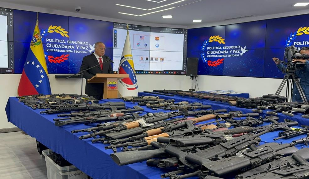 Estas armas fueron incautadas en el Zulia: Diosdado Cabello informó sobre planes desestabilizadores