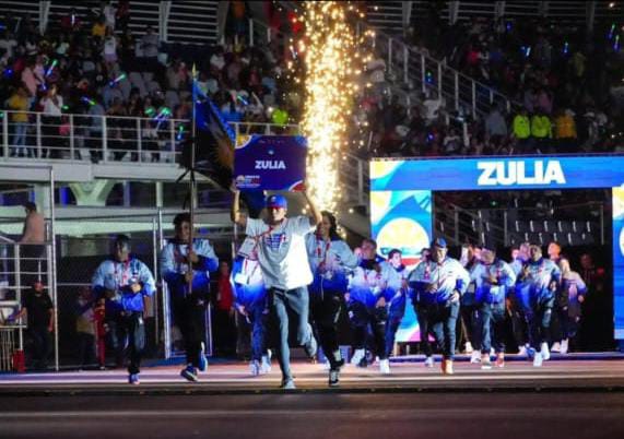 Zulia presente en el acto inaugural de los XXI Juegos Deportivos Nacionales Juveniles Oriente 2024