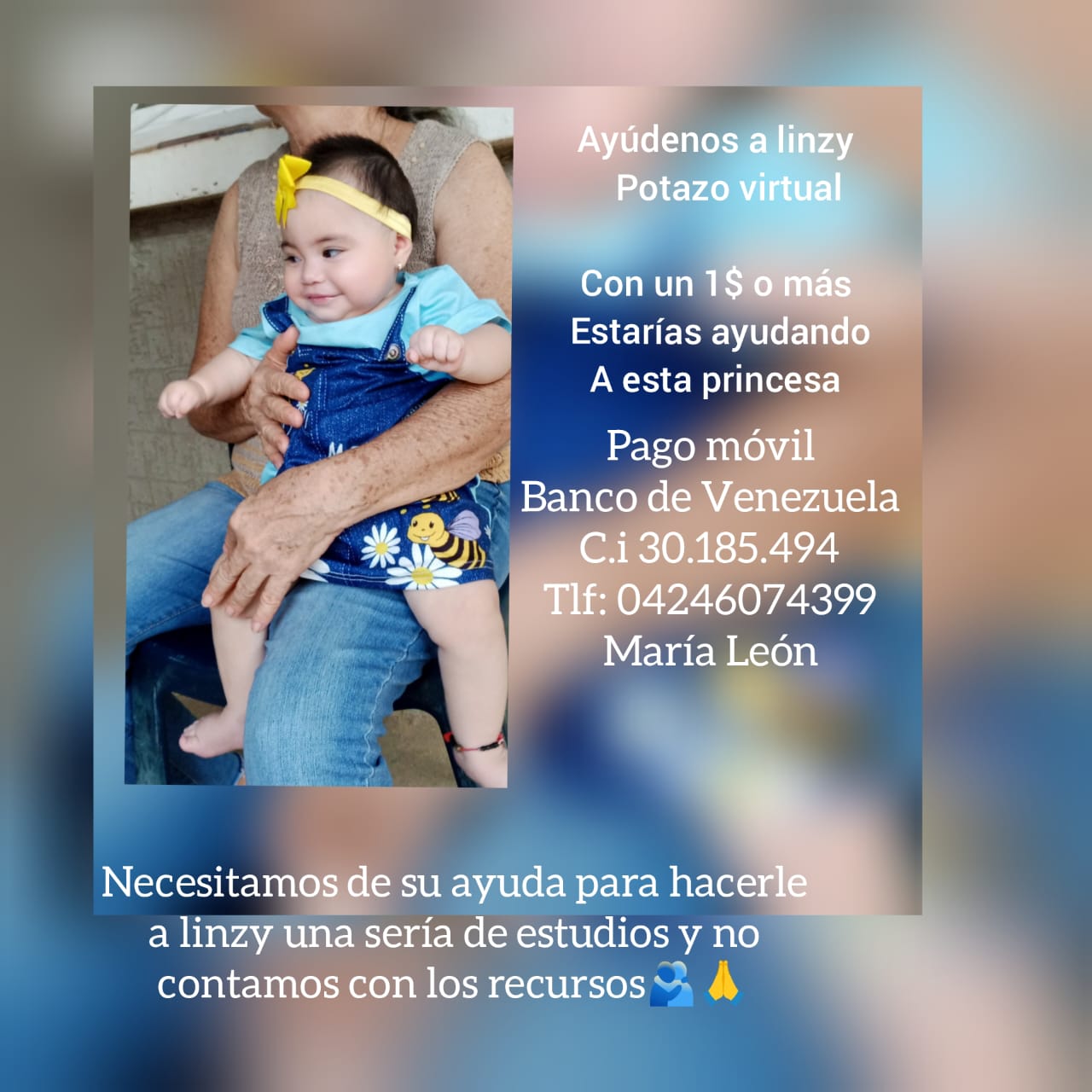 María León necesita ayuda para realizarle unos exámenes a su hija Linzy