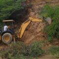 Conductores preocupados ante el derrumbe del cerro El Milagro