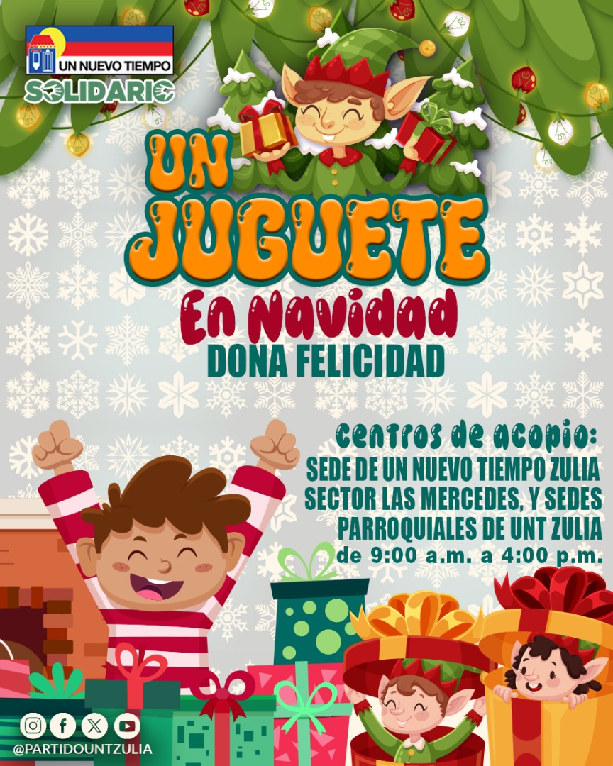 UNT continúa campaña para la donación en el Zulia de juguetes en Navidad