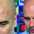 Guardiola apareció con heridas en su rostro tras el empate entre Manchester City y Feyenoord