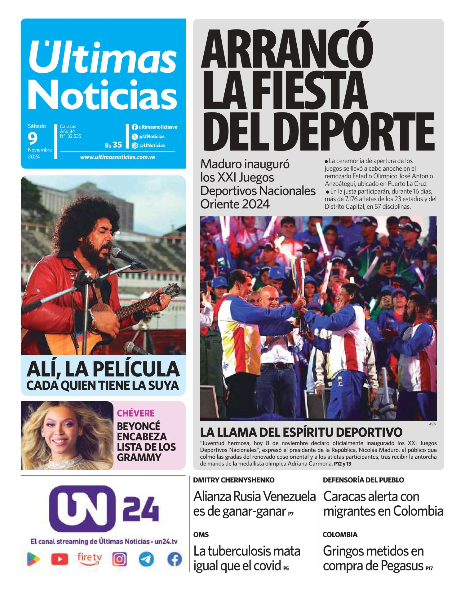 Titulares de la prensa nacional para este 9 de noviembre