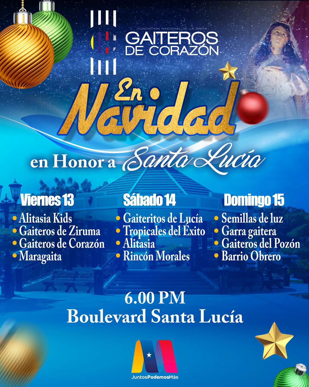 “Gaiteros de Corazón en Navidad” se traslada a Boulevard de Santa Lucía