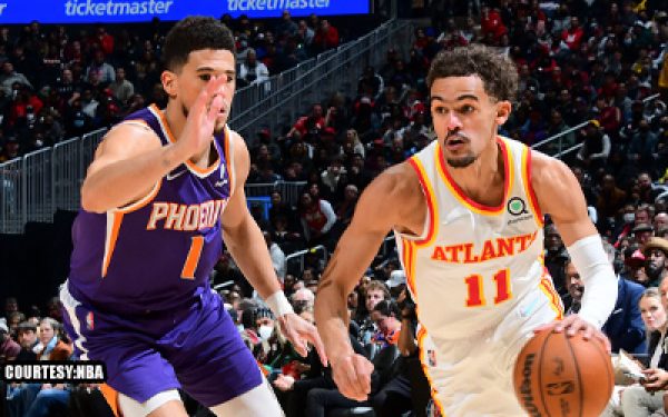 Trae Young concretó una gran noche ante Suns