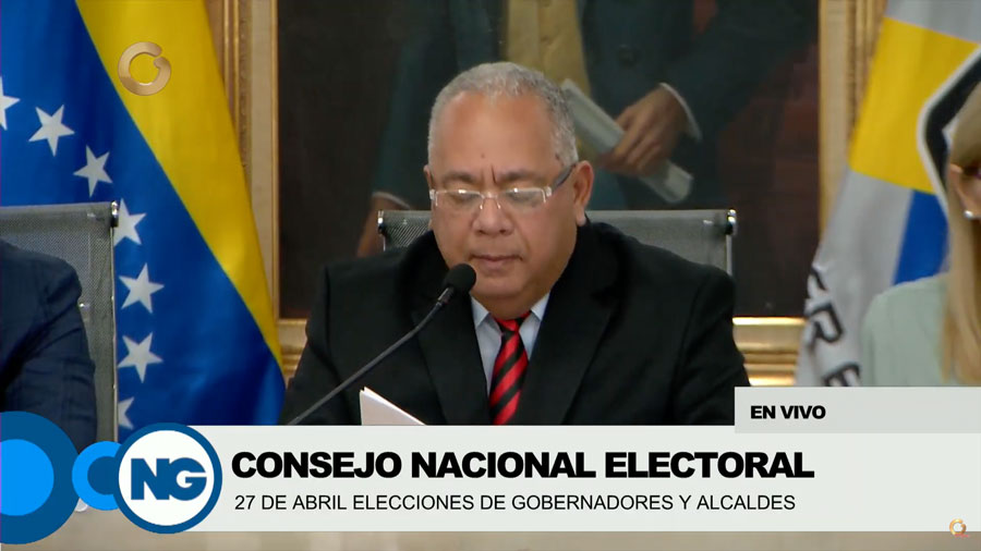 CNE anuncia elecciones de gobernadores y diputados a la AN para el 27-Abr de 2025