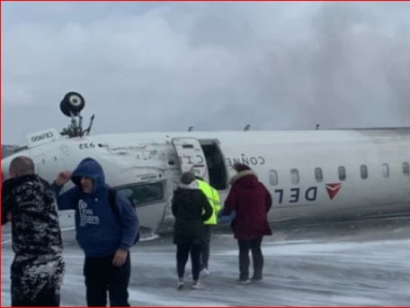 Avión de Delta Airlines sufrió accidente en aeropuerto de Toronto