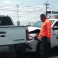 Choque de dos camionetas en la C-2 a la altura de Farmatodo