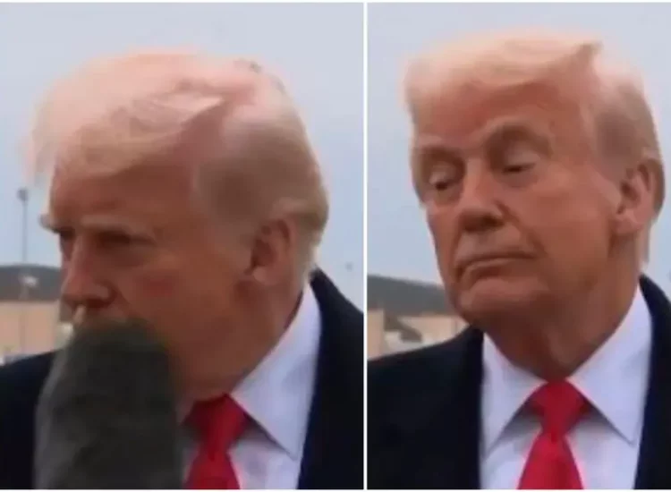 Periodista golpeó en la cara a Trump con un micrófono en una entrevista y así reaccionó