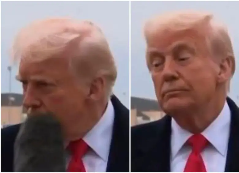 Periodista golpeó en la cara a Trump con un micrófono en una entrevista y así reaccionó