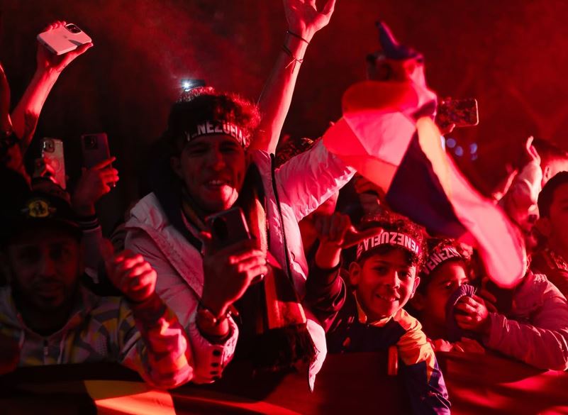 Así recibieron en Quito los fanáticos venezolanos a la Vinotinto