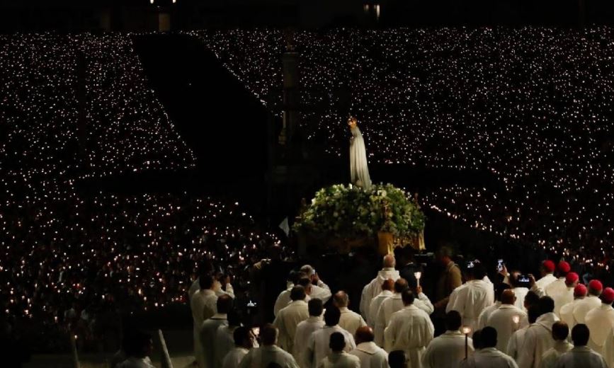 Cada 13 de mayo, se celebra el Día de la Virgen de Fátima: Peregrinos se unieron en la Procesión de las Velas en su honor