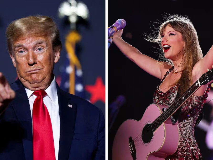 Donald Trump declara a Taylor Swift como su enemiga y dice que está “pasada de moda”