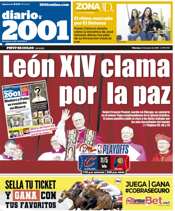 Titulares de la prensa nacional para este viernes 09 de mayo