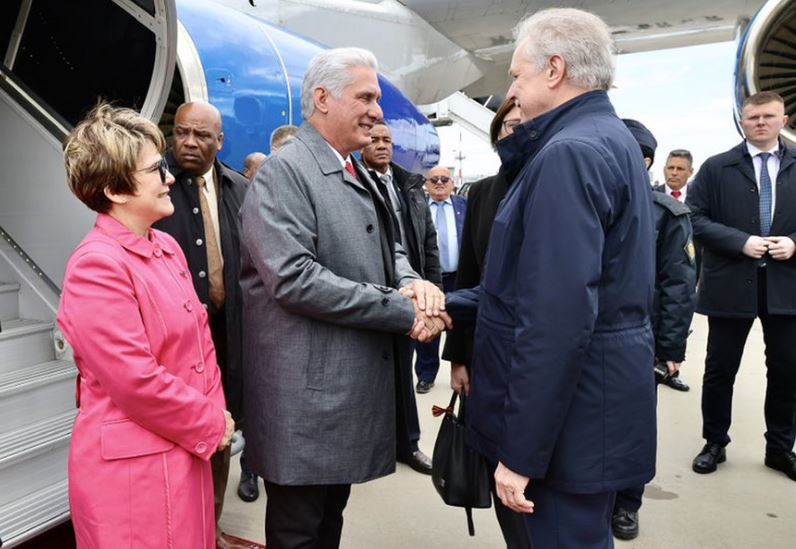 Llegó a Rusia el predidente de Cuba, Miguel Díaz-Canel