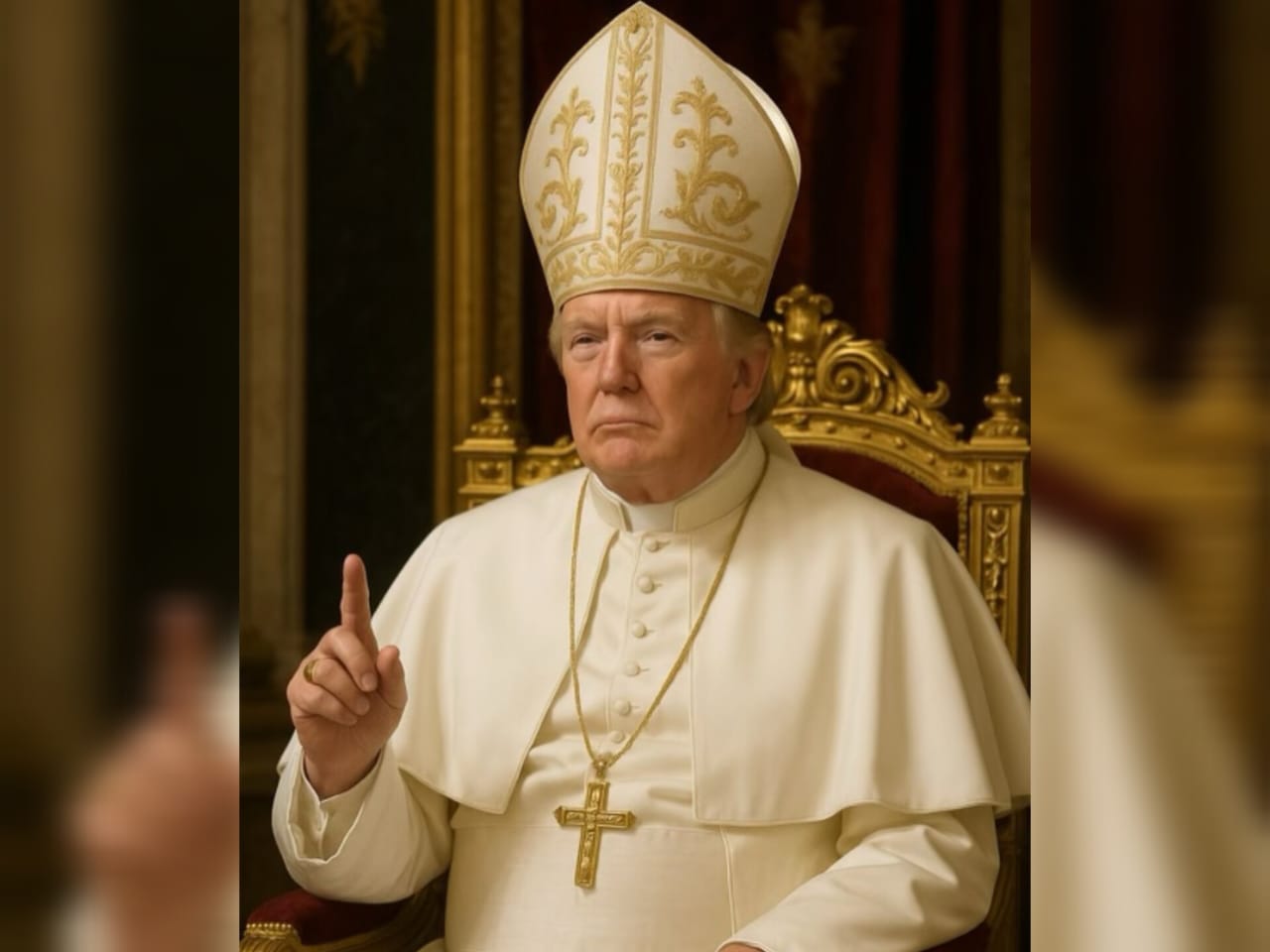 La curiosa imagen que publicó Trump vestido de papa