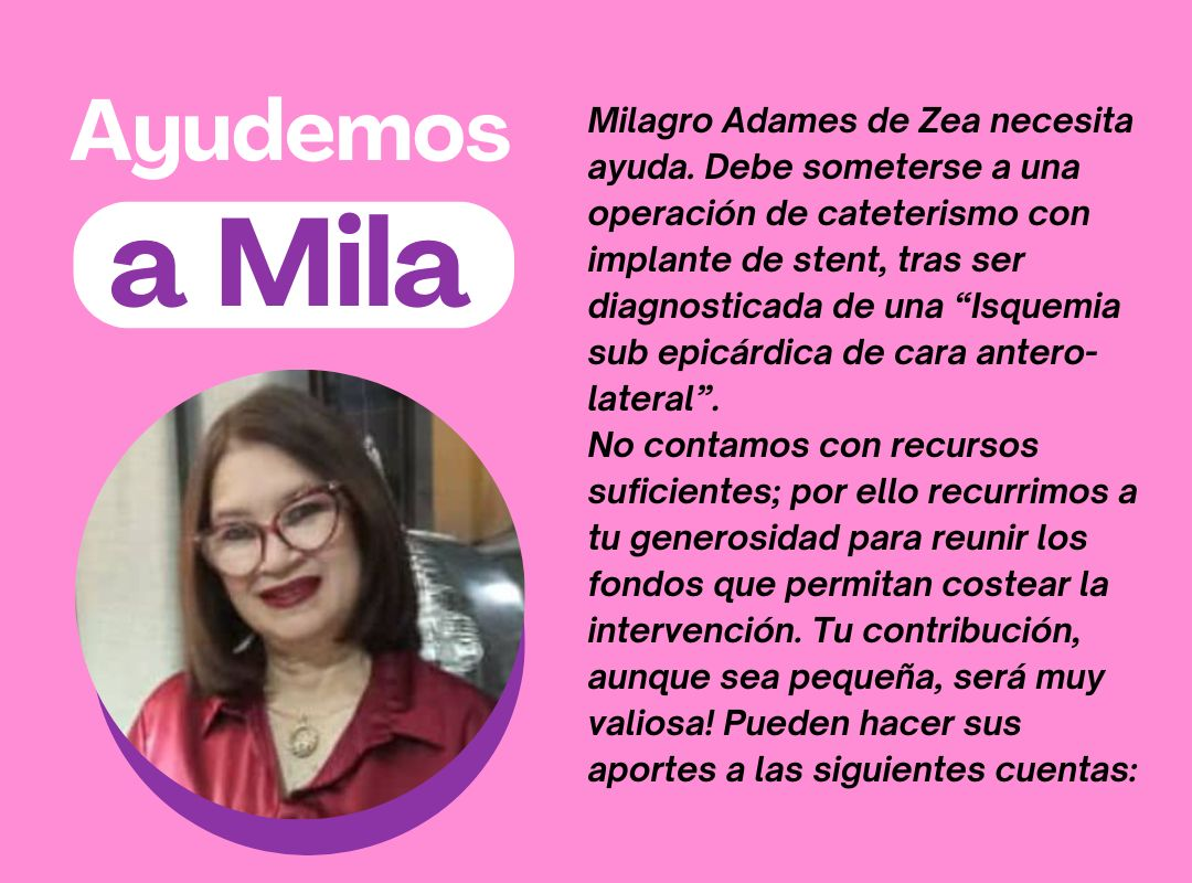 Solicitan ayuda económica para realizar intervención quirúrgica a Milagro Adames, esposa del periodista zuliano Oscar Zea