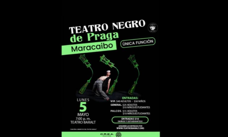 Desde Praga llega este lunes el Teatro Negro al Teatro Baralt