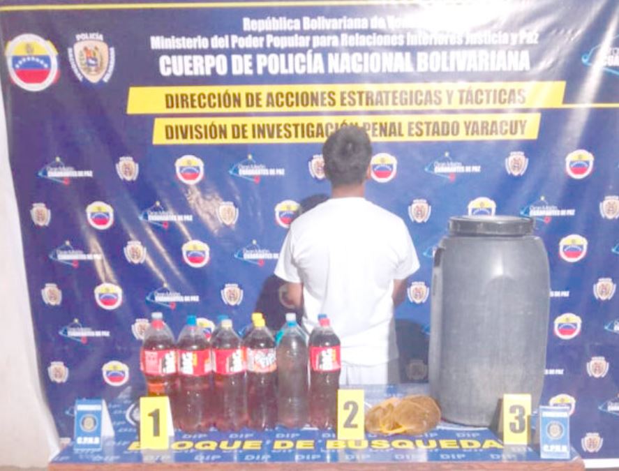 Detenido hombre por elaborar y distribuir ron adulterado en Yaracuy